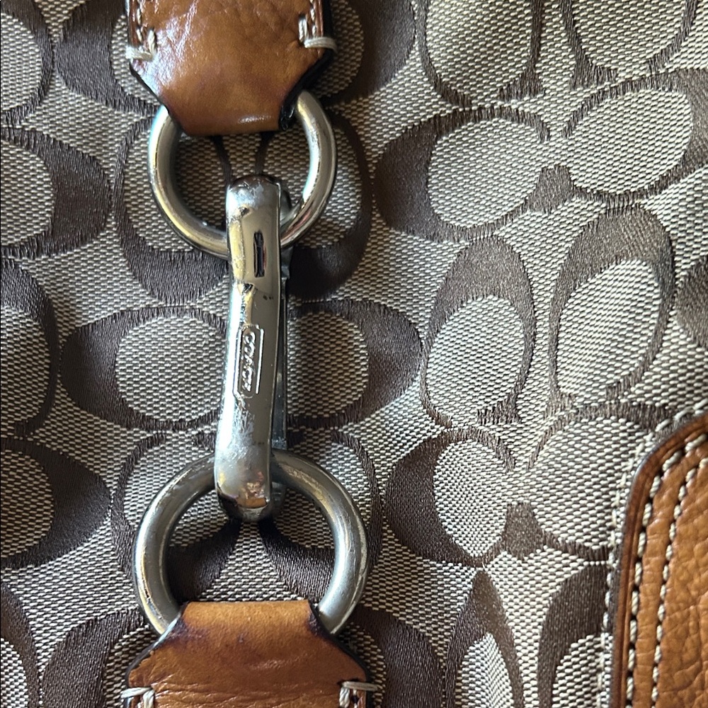 Coach Signature Brown and Tan Hobo Bag - Picture 11 of 11